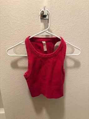 ALO Yoga Bright Red Cropped Tank